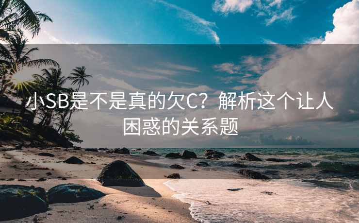 小SB是不是真的欠C？解析这个让人困惑的关系题