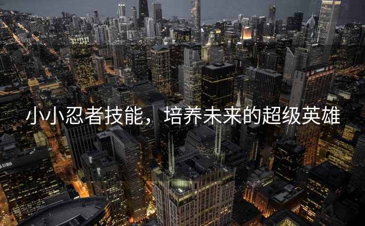 小小忍者技能，培养未来的超级英雄