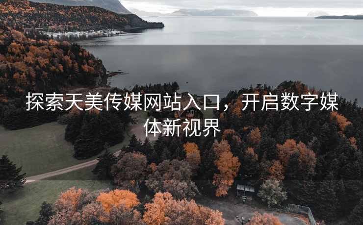 探索天美传媒网站入口，开启数字媒体新视界