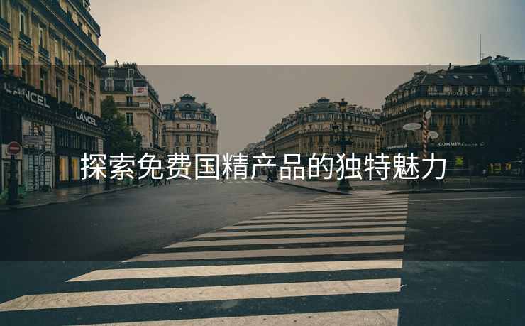探索免费国精产品的独特魅力