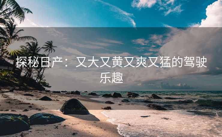 探秘日产：又大又黄又爽又猛的驾驶乐趣