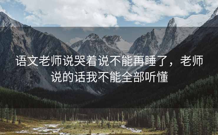 语文老师说哭着说不能再睡了，老师说的话我不能全部听懂