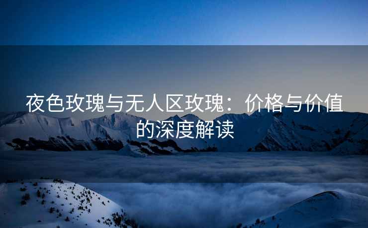 夜色玫瑰与无人区玫瑰：价格与价值的深度解读